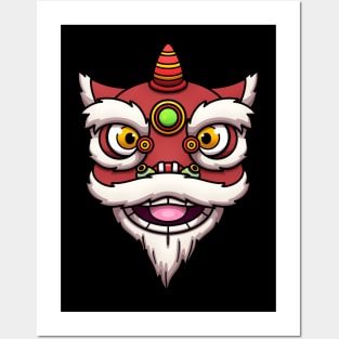 Lion Dance Head Posters and Art